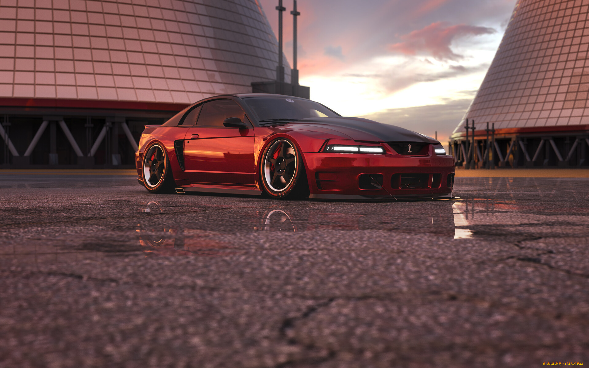 , 3, ford, mustang, cobra, r, widebody, kit